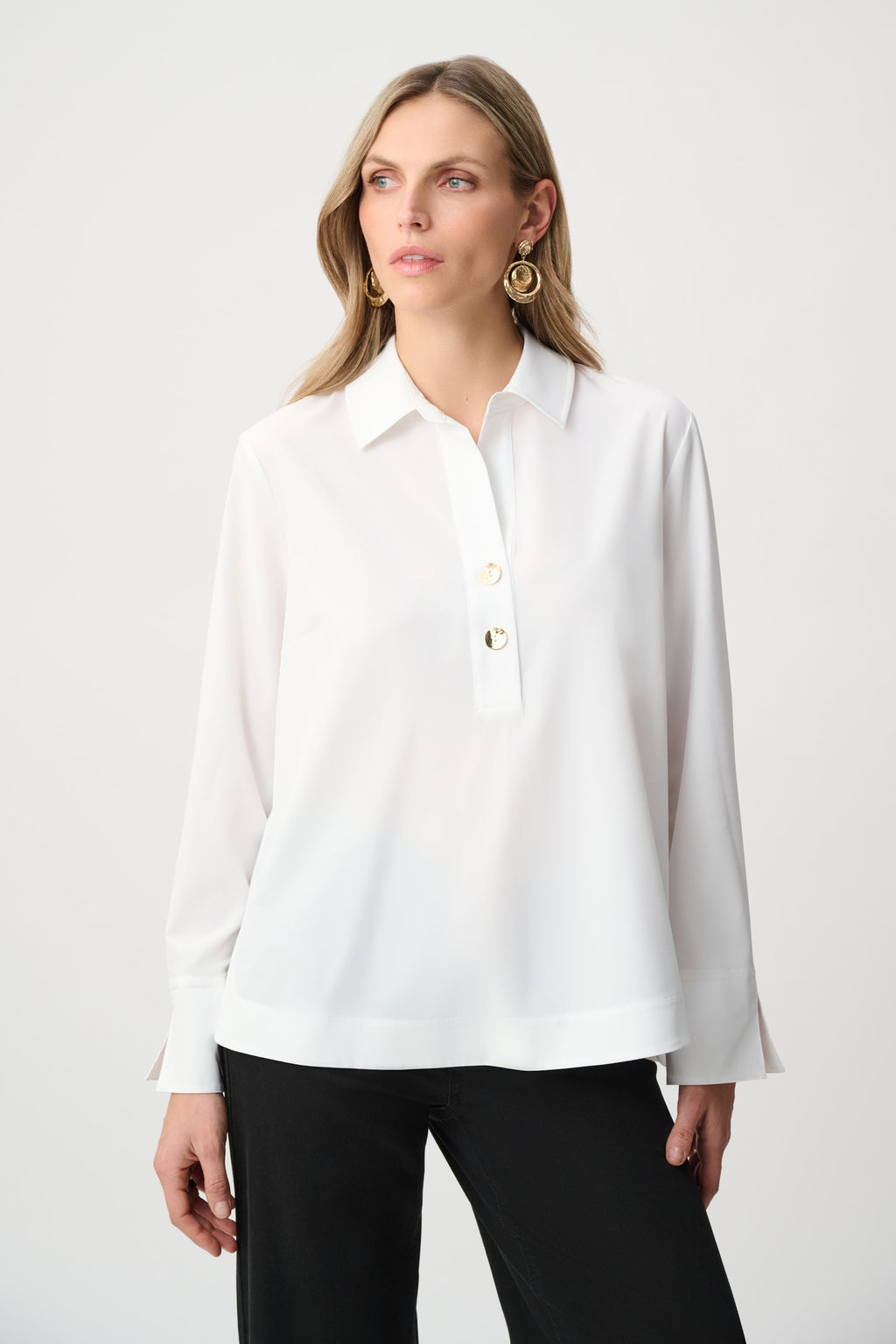 Ribkoff 263928 - Top in popeline con bottoni sul retro
