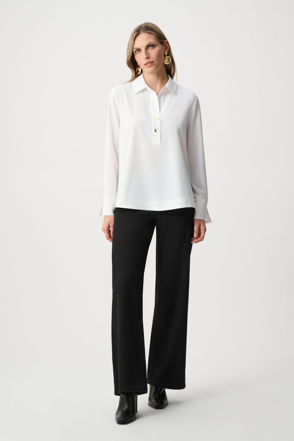 Ribkoff 263928 - Top in popeline con bottoni sul retro
