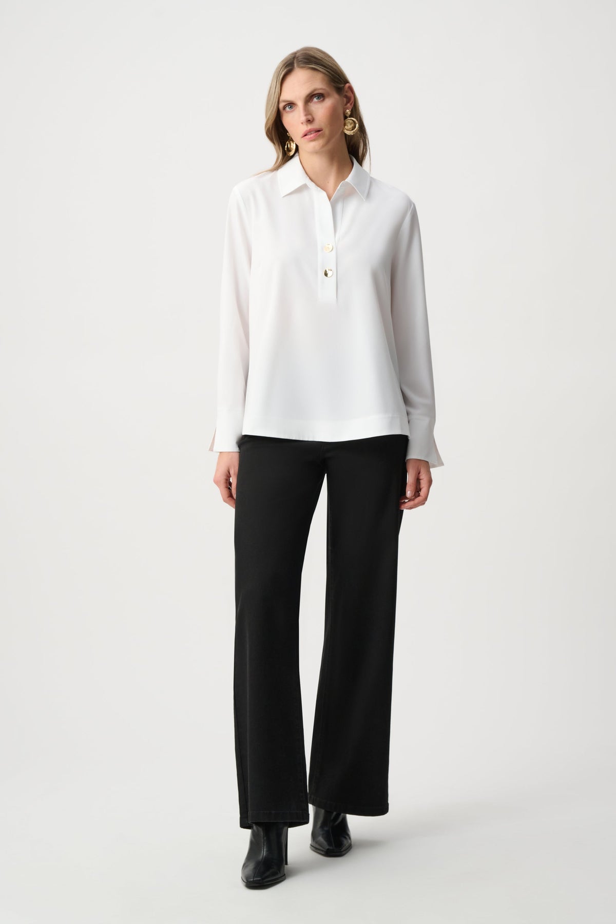 Ribkoff 263928 - Top in popeline con bottoni sul retro