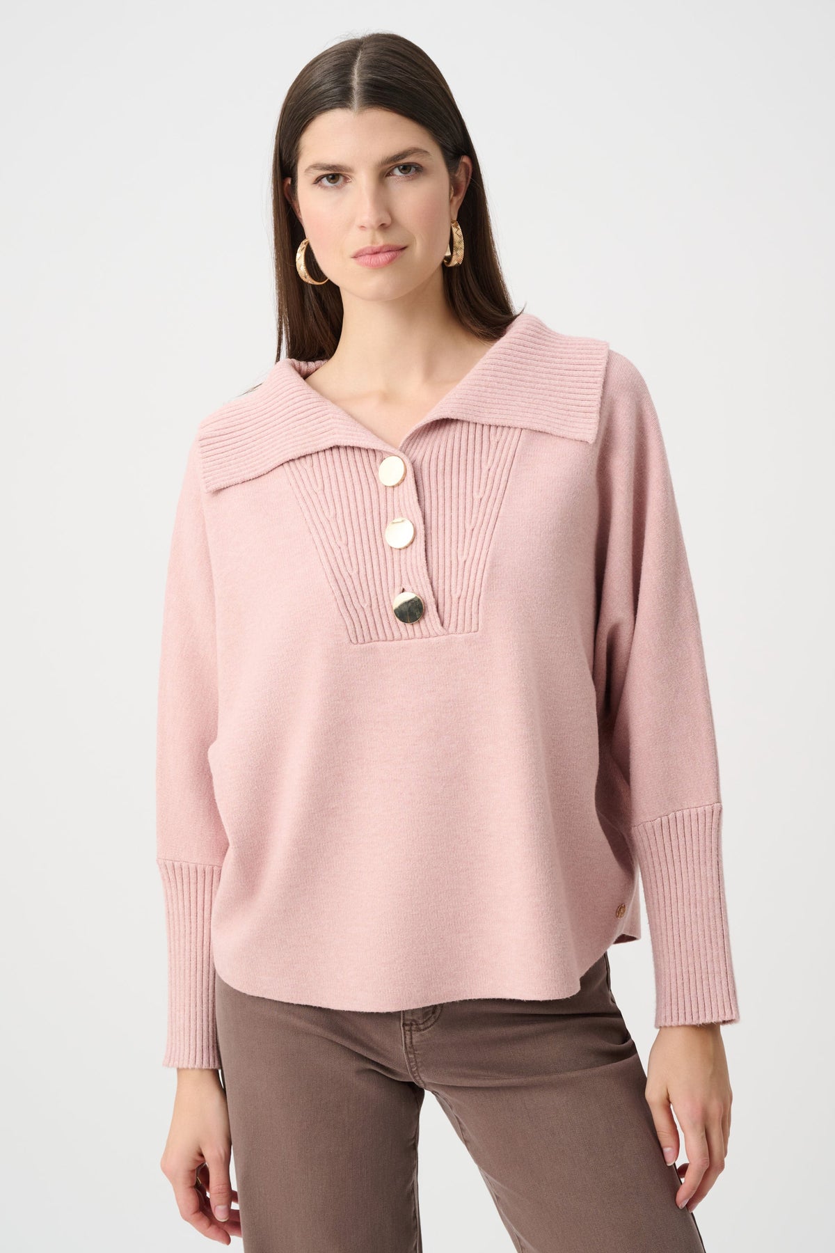 Ribkoff 263938 - Maglione con bottoni in maglia con collo a scialle