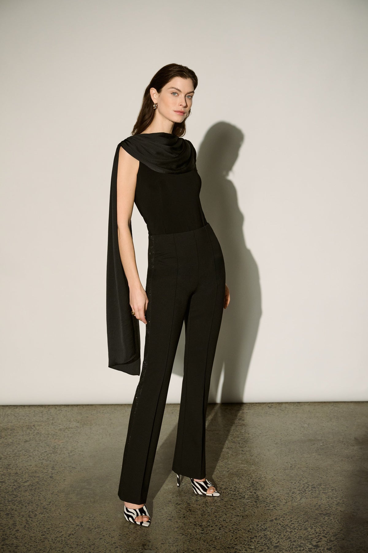 Ribkoff 264074 - Flared trousers with rhinestones