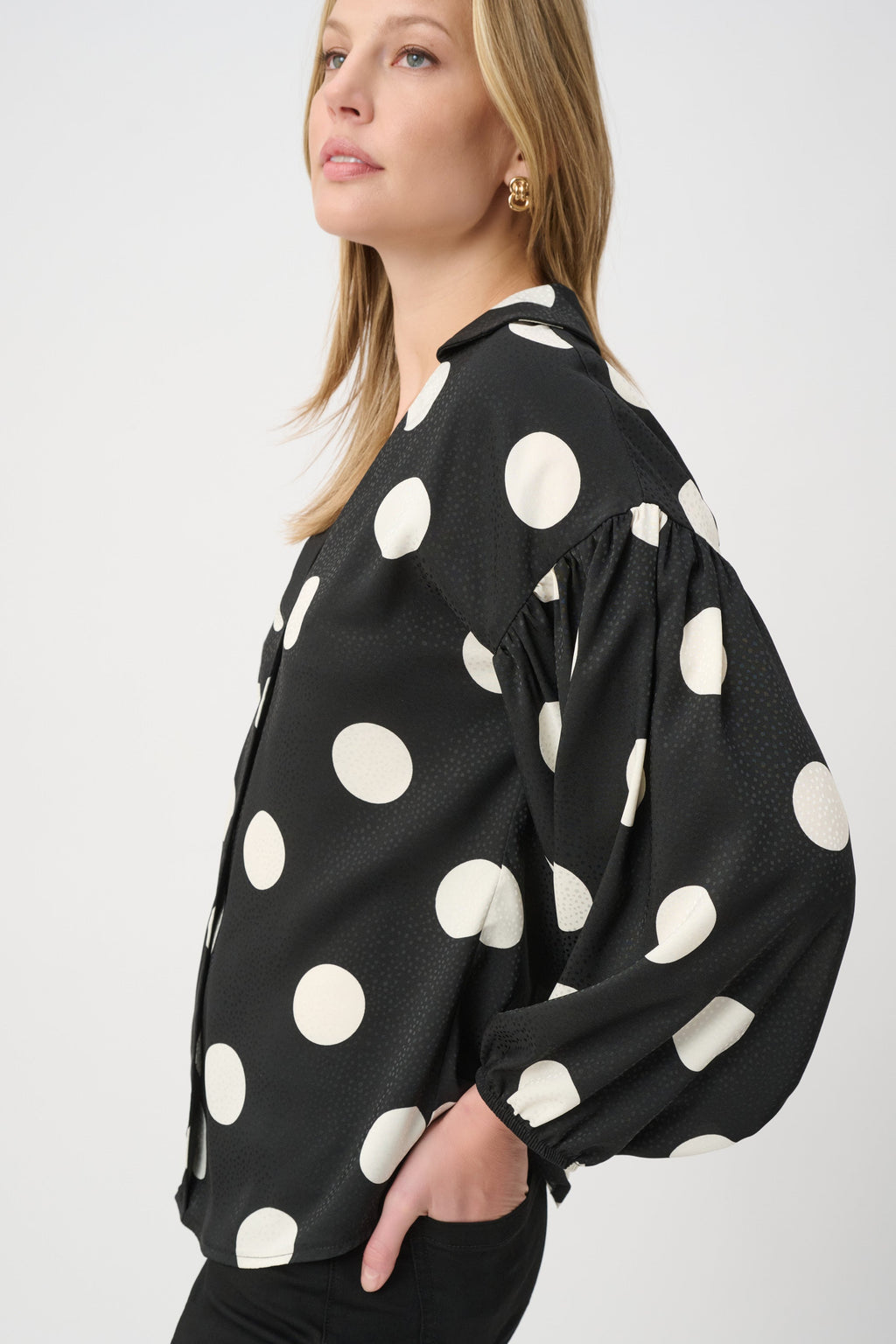Ribkoff 264114 - Polka dot satin blouse