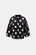 Ribkoff 264114 - Polka dot satin blouse