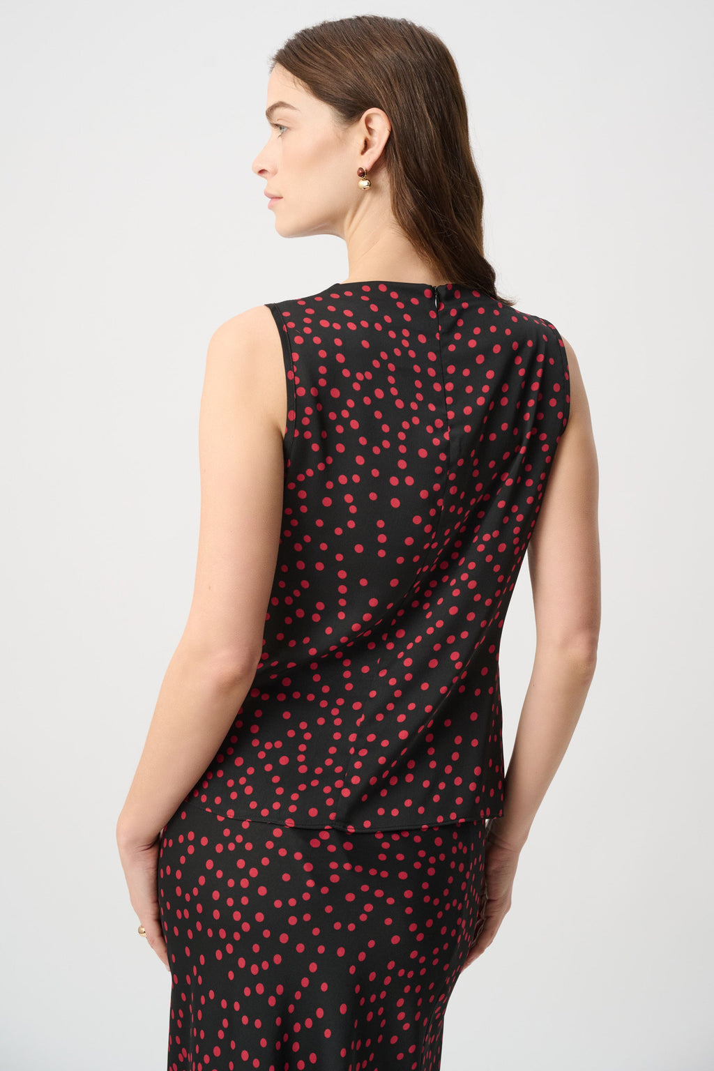 Ribkoff 264117 - Polka dot satin sleeveless top