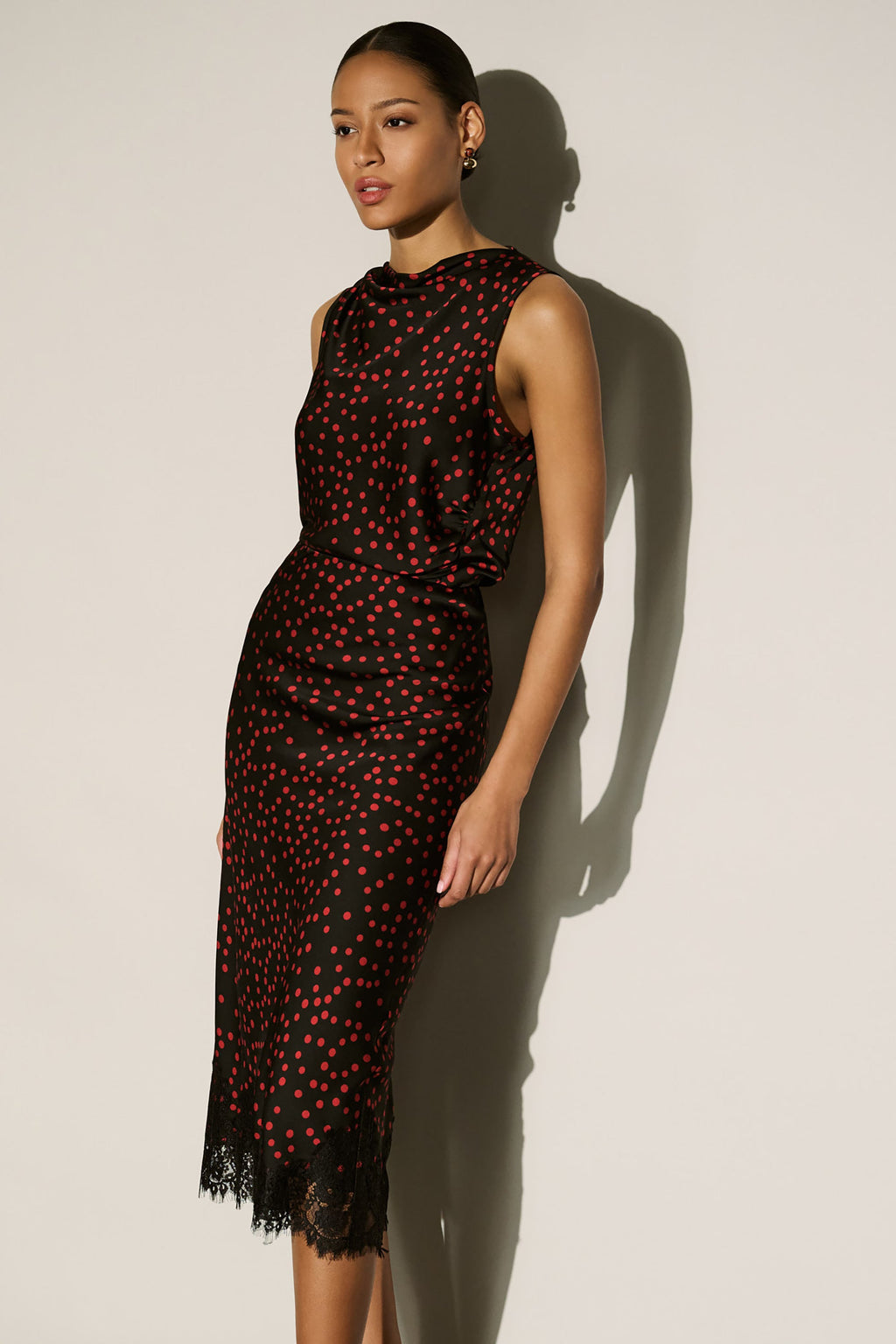 Ribkoff 264117 - Polka dot satin sleeveless top