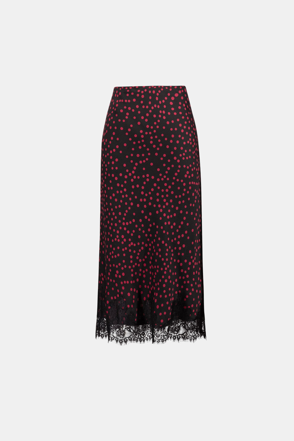 Ribkoff 264118 - Polka dot satin midi skirt