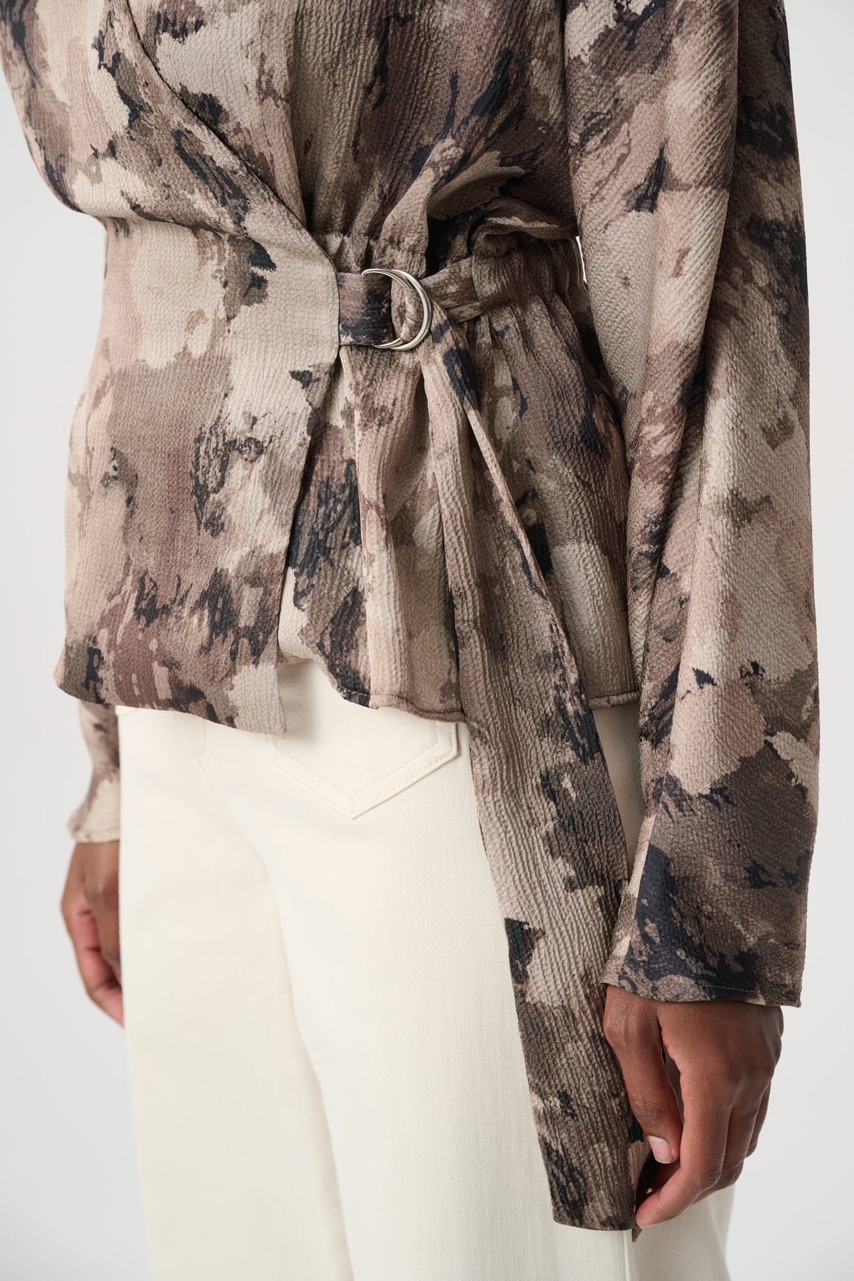 Ribkoff 264149 - Abstract print satin wrap top