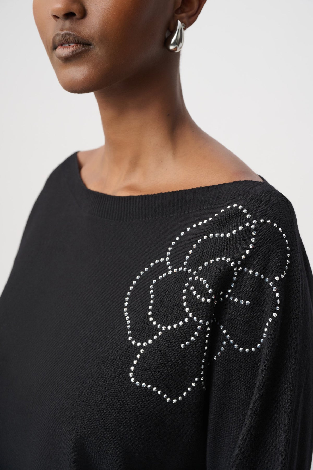 Ribkoff 264957 - Sweater with floral appliqués