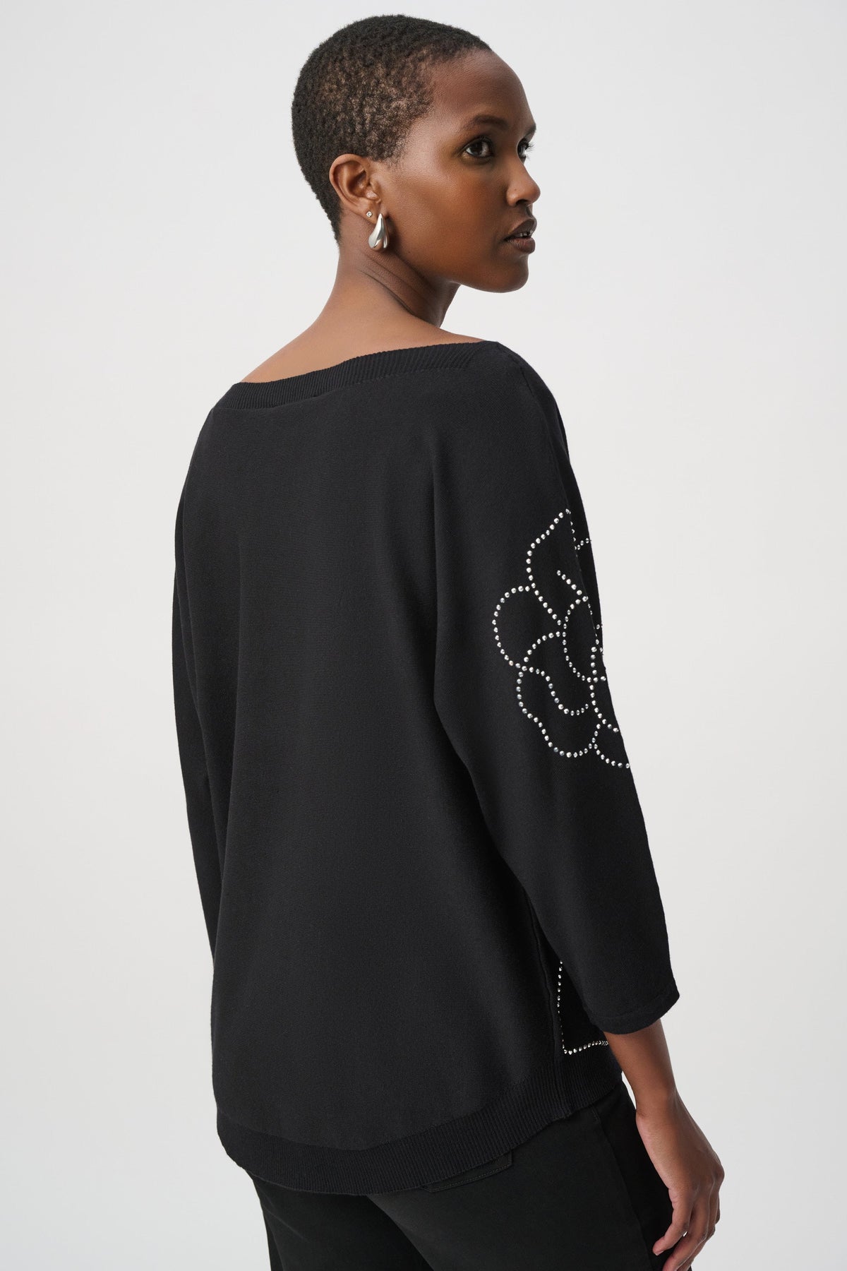Ribkoff 264957 - Sweater with floral appliqués