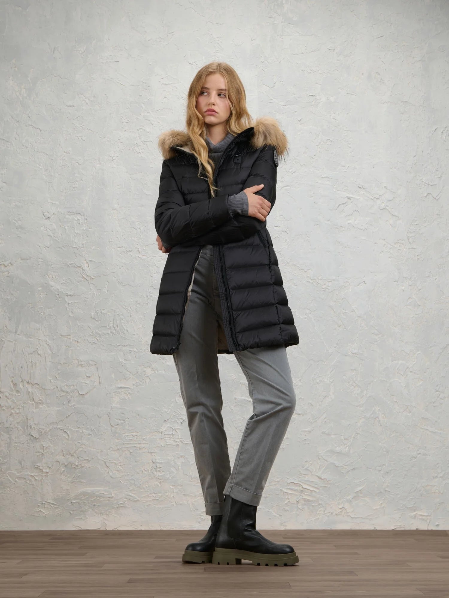 Blauer KRISTIN - Piumino lungo in piuma - 999EI (Tre quarti)