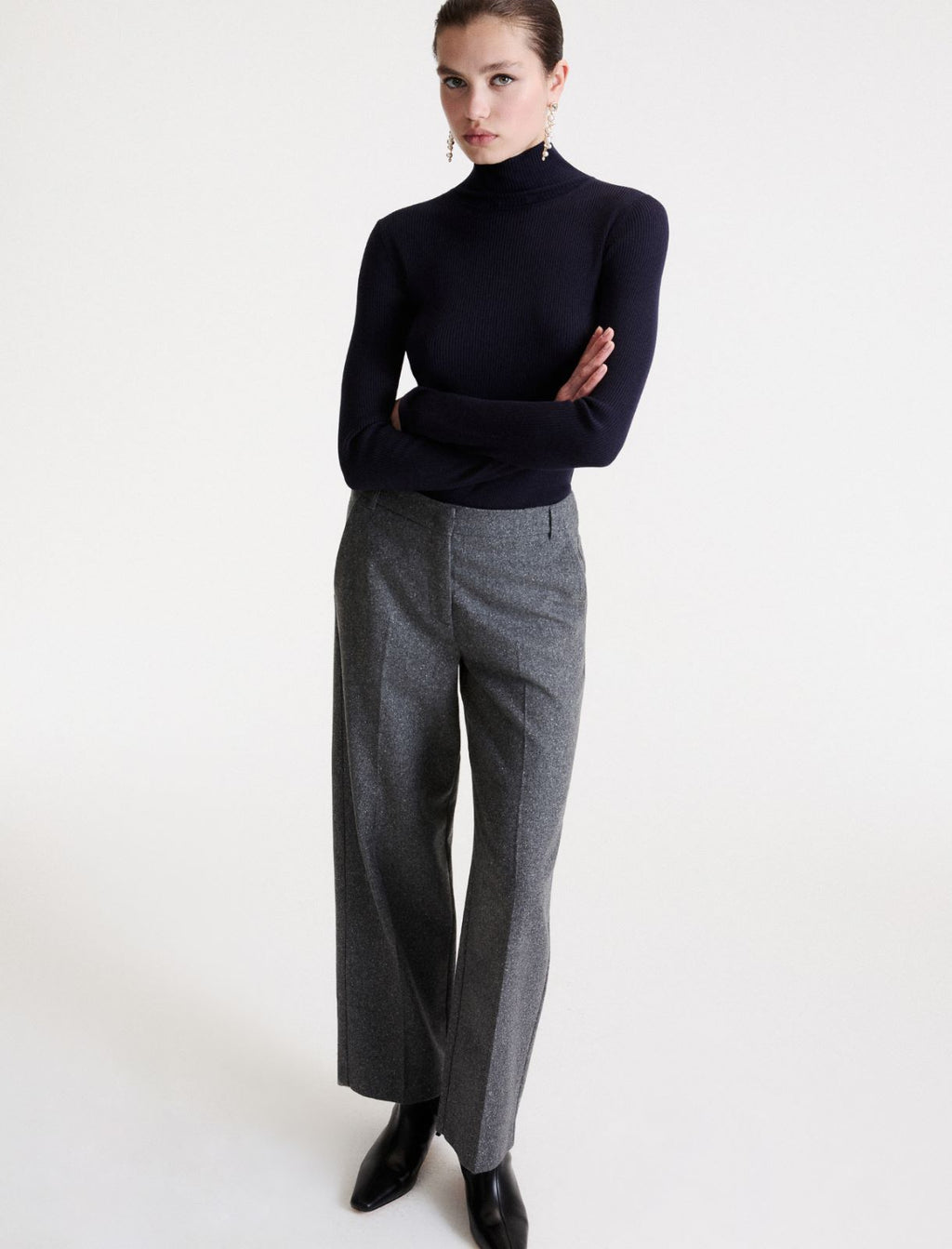 Marella MLLPOGGIO - Pantalone in tweed di lana e seta - Vista 6