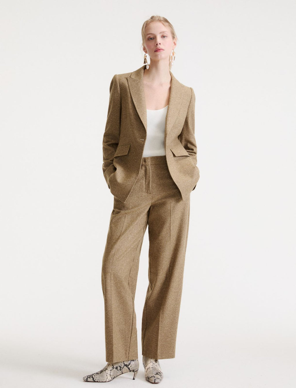 Marella MLLPOGGIO - Pantalone in tweed di lana e seta - Vista 4