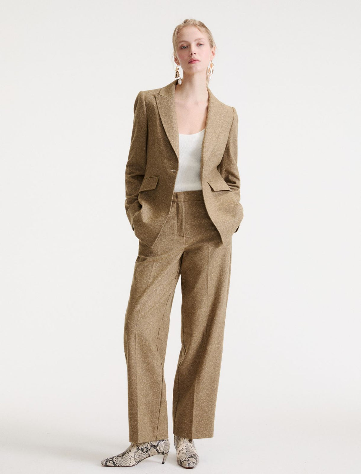 Marella MLLPOGGIO - Pantalone in tweed di lana e seta - Vista 4
