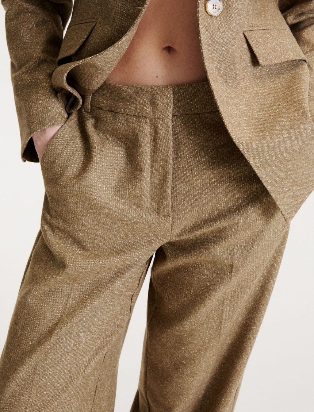 Marella MLLPOGGIO - Pantalone in tweed di lana e seta - Vista 5