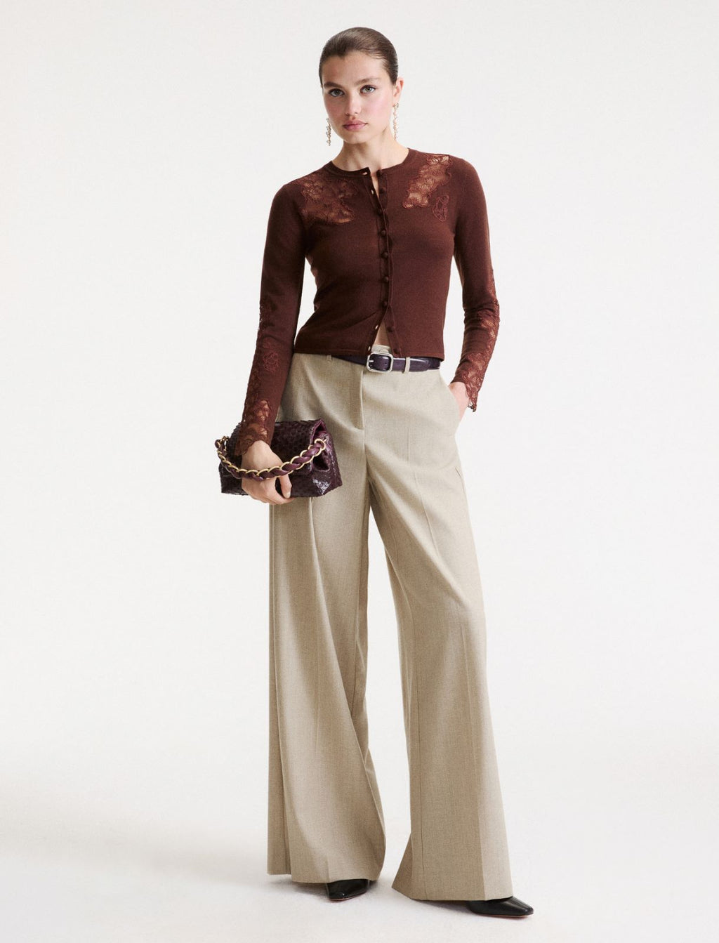 Marella MLLCARIOCA - Cardigan con intarsi in pizzo - Vista 2