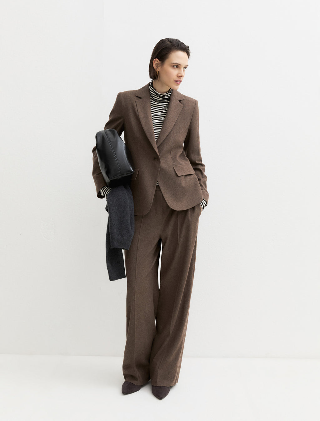 Emme Marella EMMASTRO - Blazer monopetto in flanella stretch - Vista 7