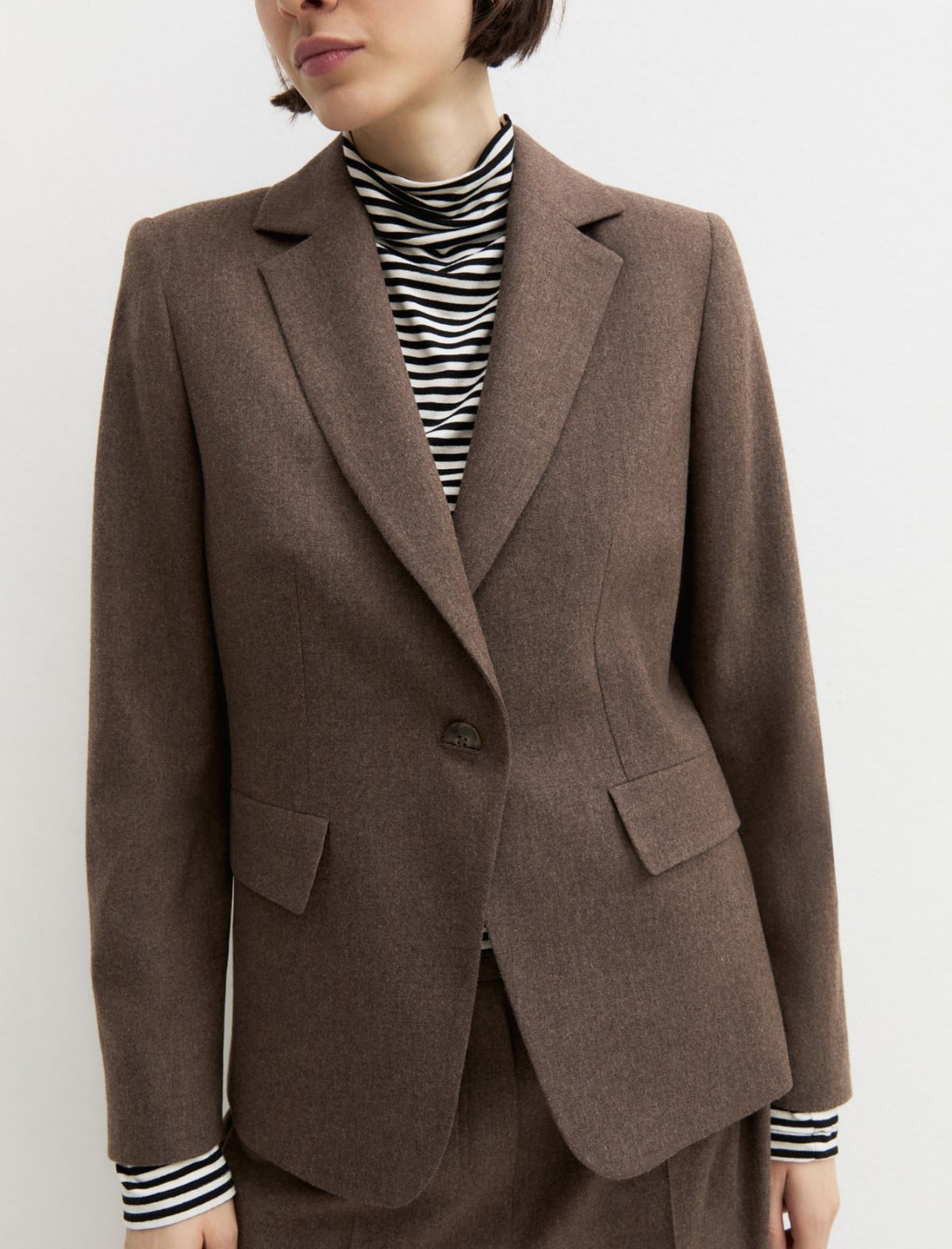 Emme Marella EMMASTRO - Blazer monopetto in flanella stretch - Vista 3
