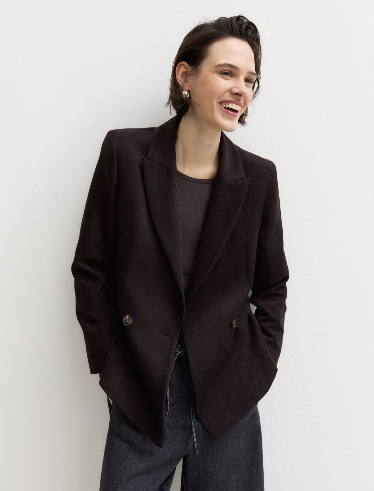 Emme Marella EMMPONTE - Blazer doppiopetto in ciniglia stretch - Vista 4
