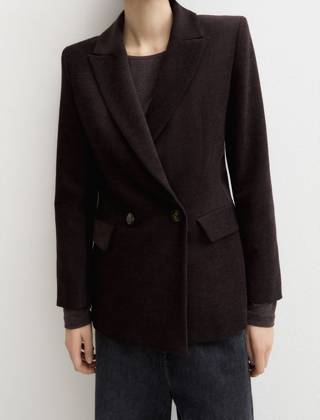 Emme Marella EMMPONTE - Blazer doppiopetto in ciniglia stretch - Vista 5