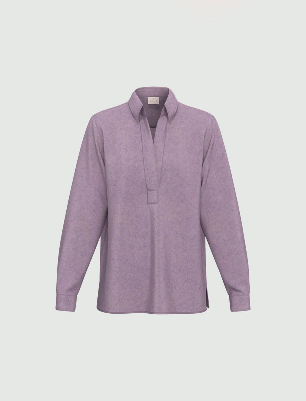 Emme Marella EMMMANTIDE - Blusa a polo in raso martellato crinckle - Vista 6