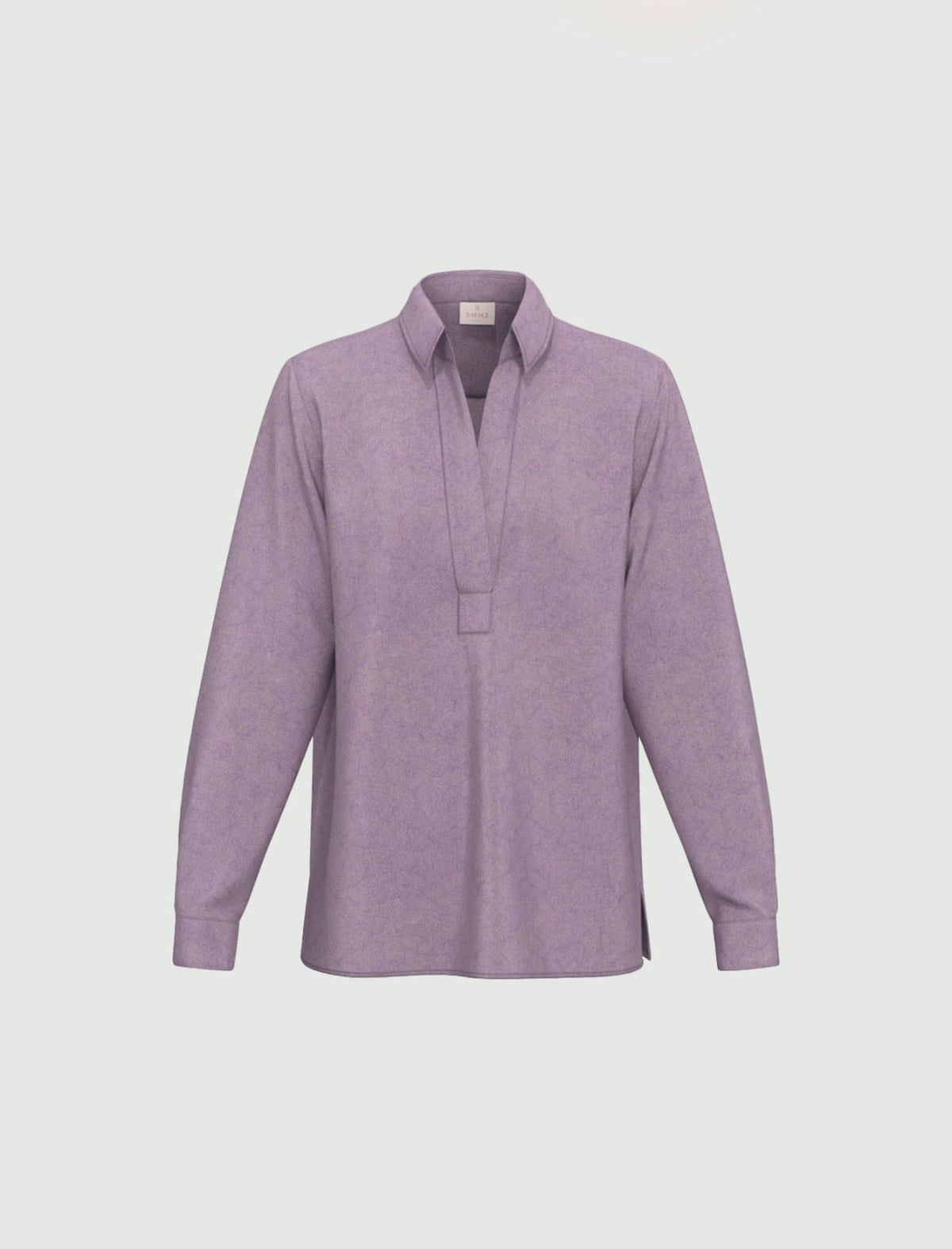 Emme Marella EMMMANTIDE - Blusa a polo in raso martellato crinckle - Vista 6