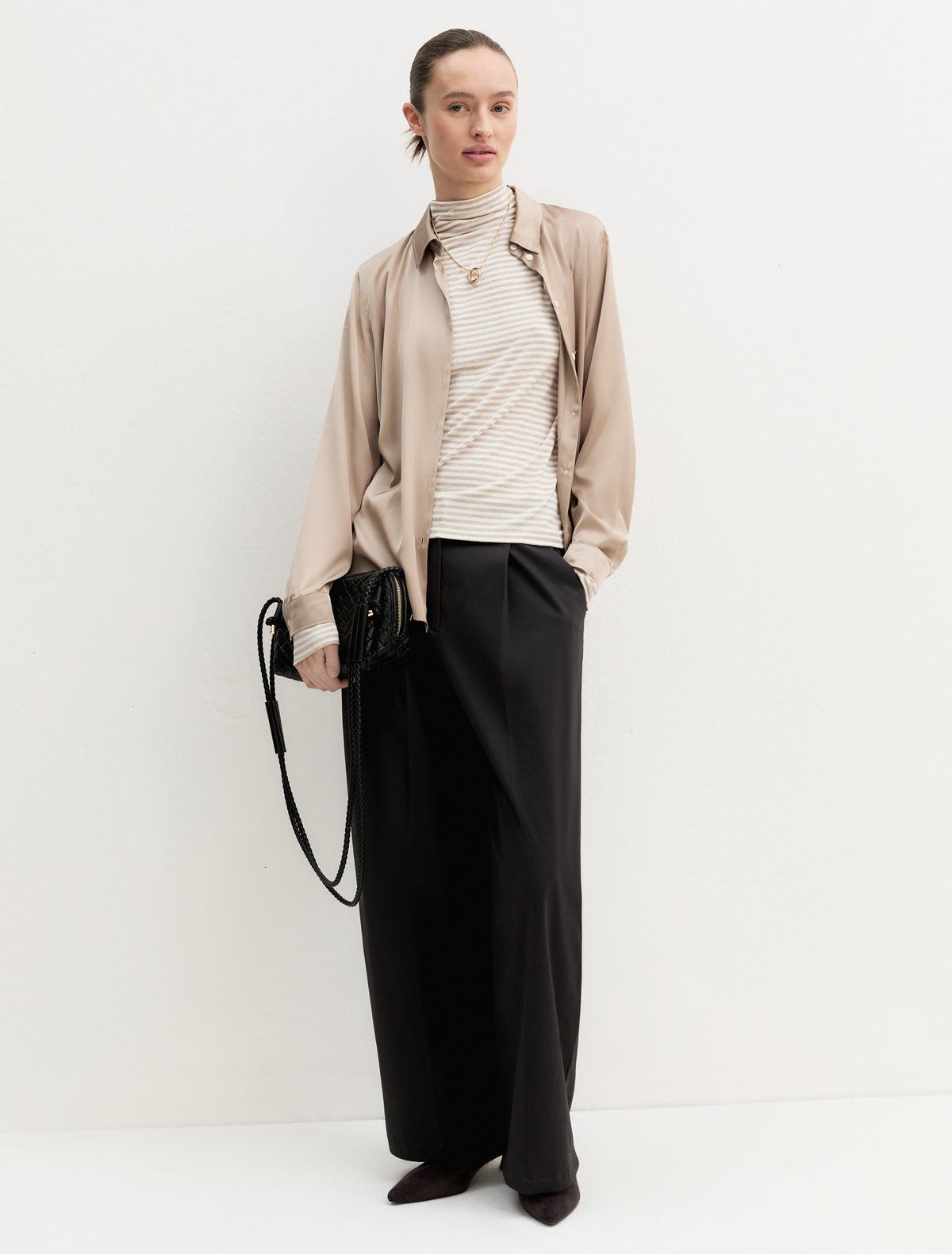 Emme Marella EMMEDRO - Camicia in raso stretch - Vista 7