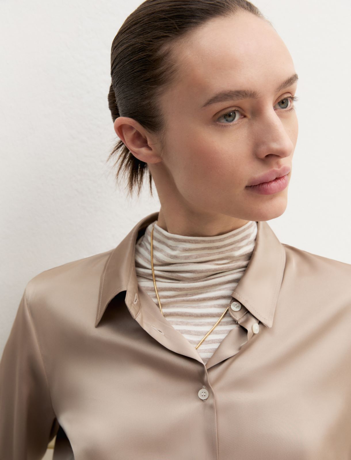 Emme Marella EMMEDRO - Camicia in raso stretch - Vista 5