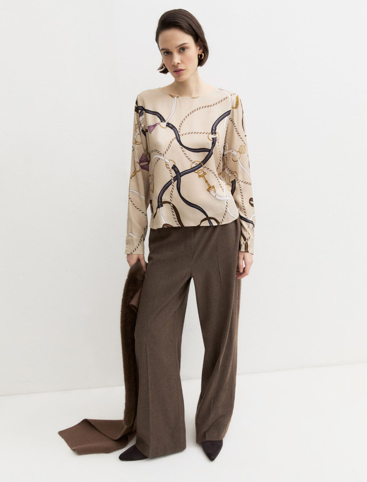 Emme Marella EMMEFFETTO - Blusa in twill di viscosa