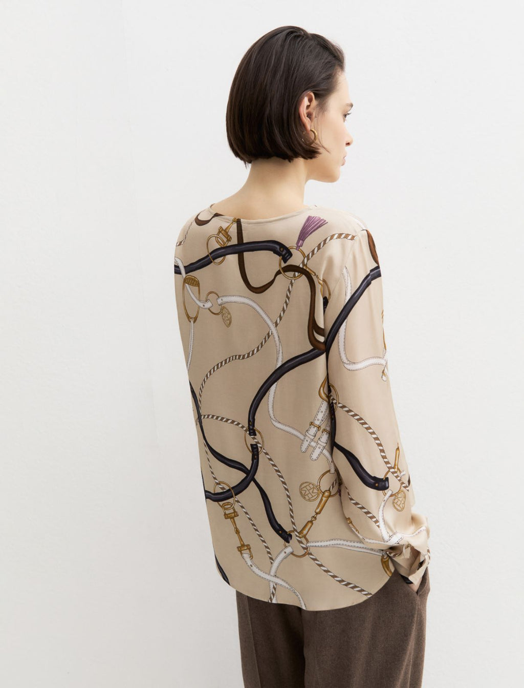 Emme Marella EMMEFFETTO - Blusa in twill di viscosa