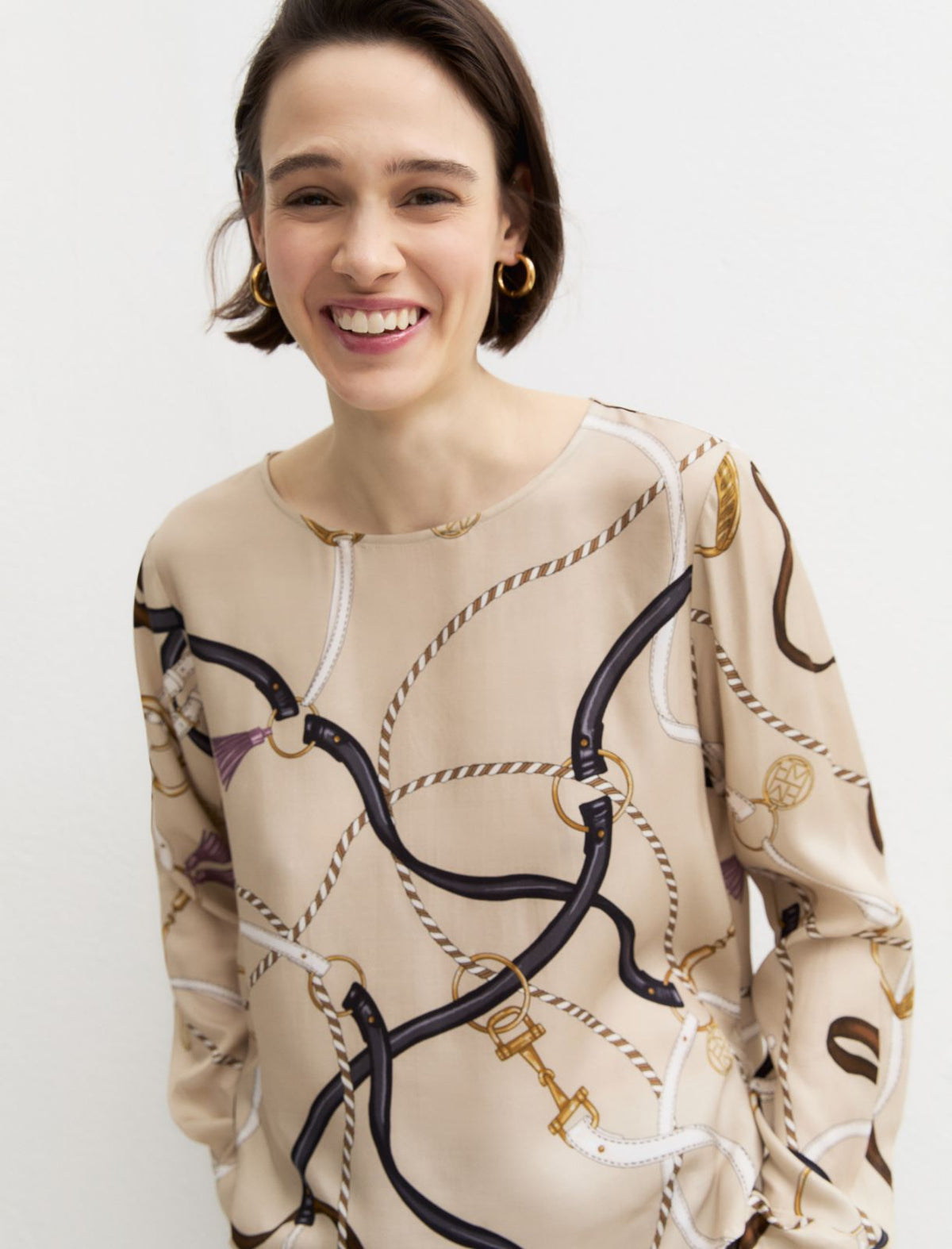Emme Marella EMMEFFETTO - Blusa in twill di viscosa