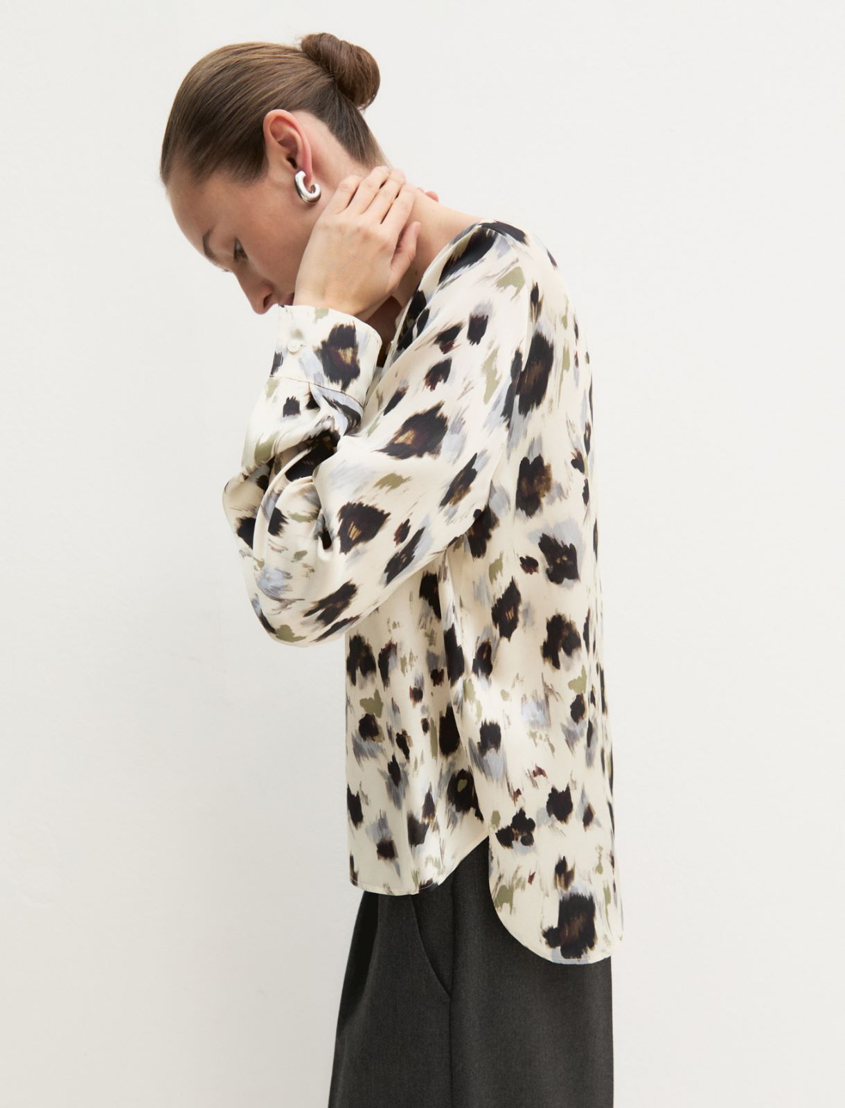 Emme Marella EMMREGNO - Blusa in twill stampato - Vista 3