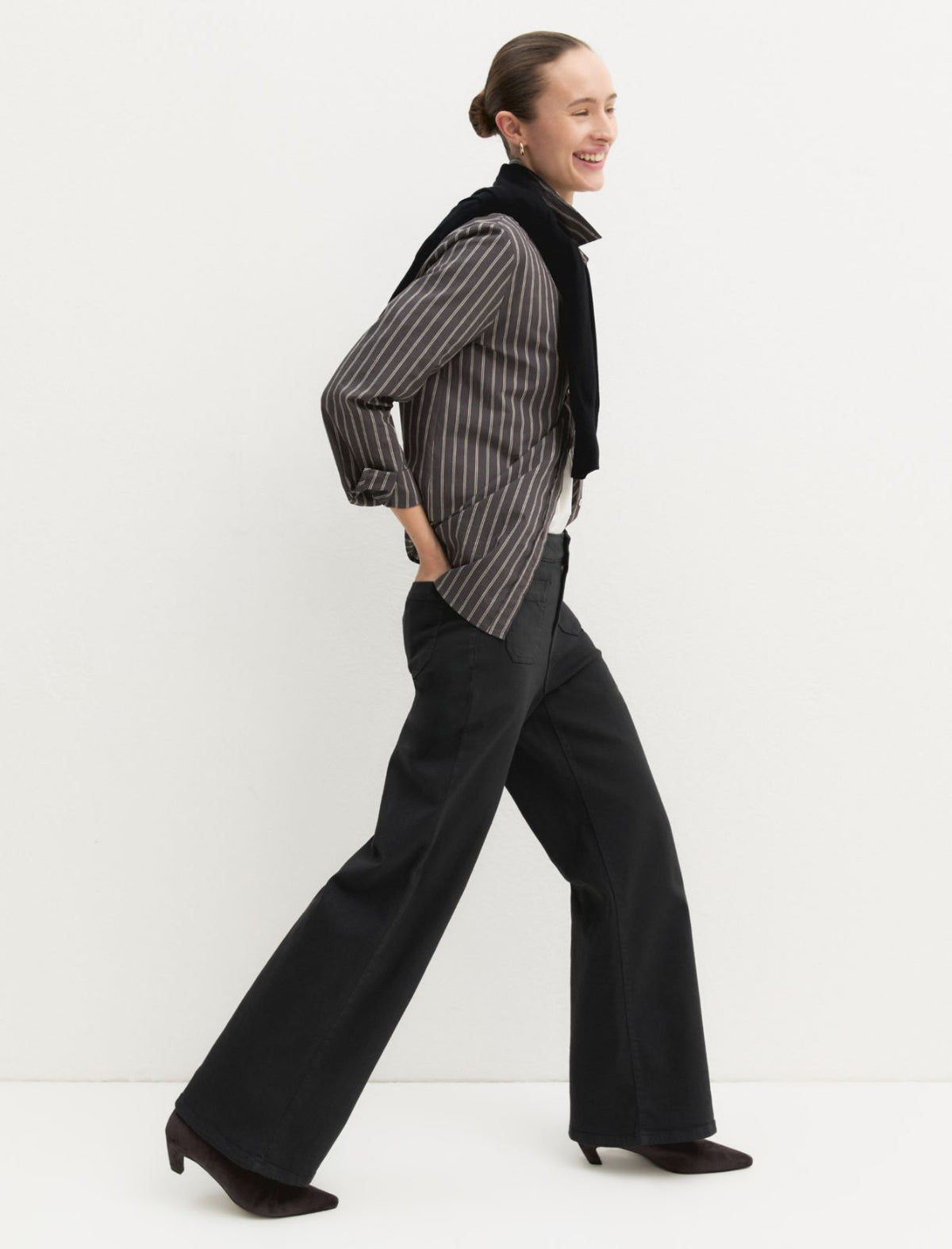 Emme Marella EMMRIDENTE - Pantalone in gabardina stretch - Vista 3