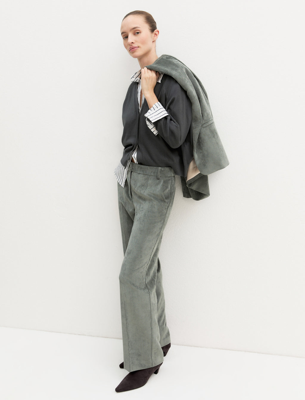 Emme Marella EMMDRAGHI - Pantalone in velluto a coste stretch - Vista 7