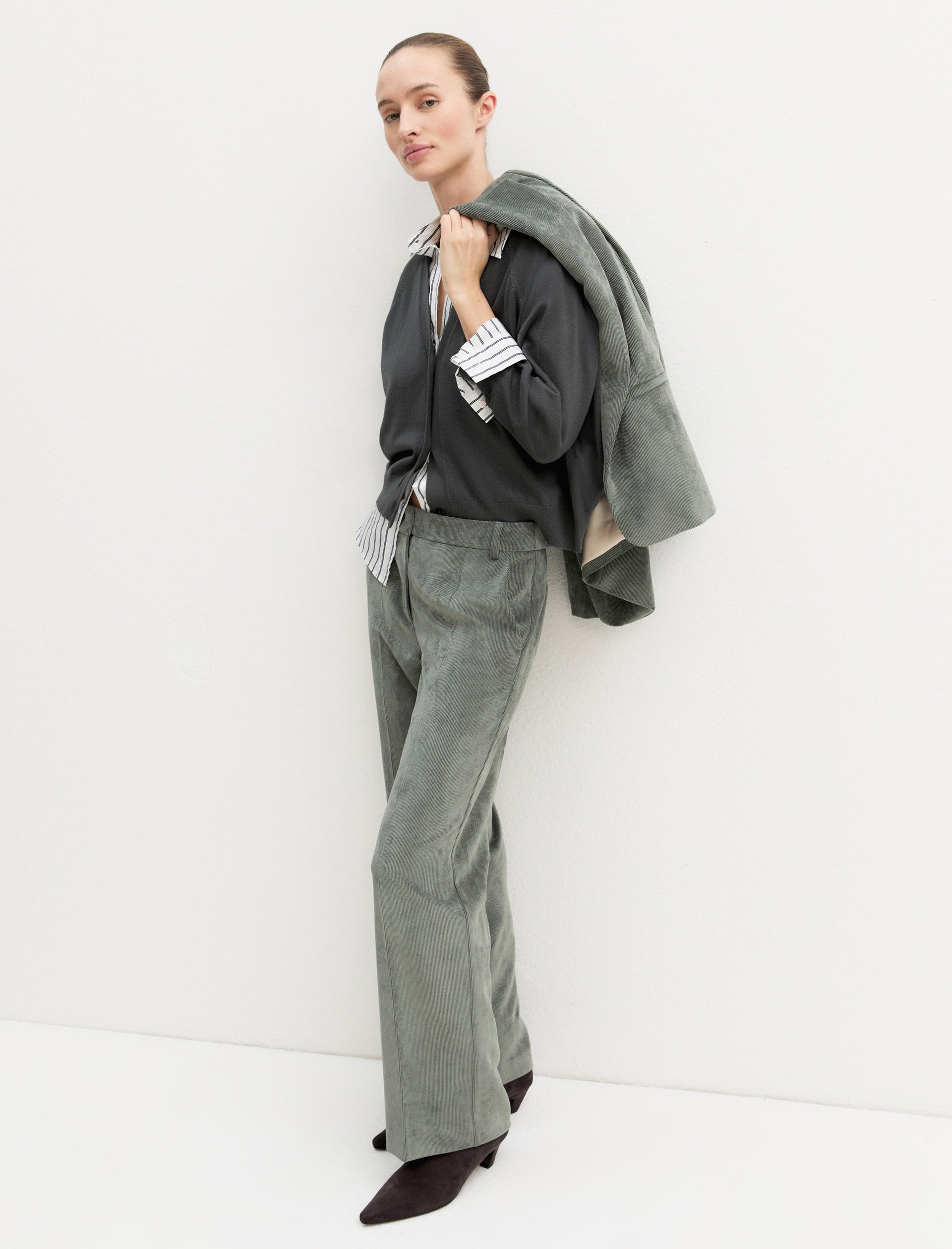 Emme Marella EMMDRAGHI - Pantalone in velluto a coste stretch - Vista 7
