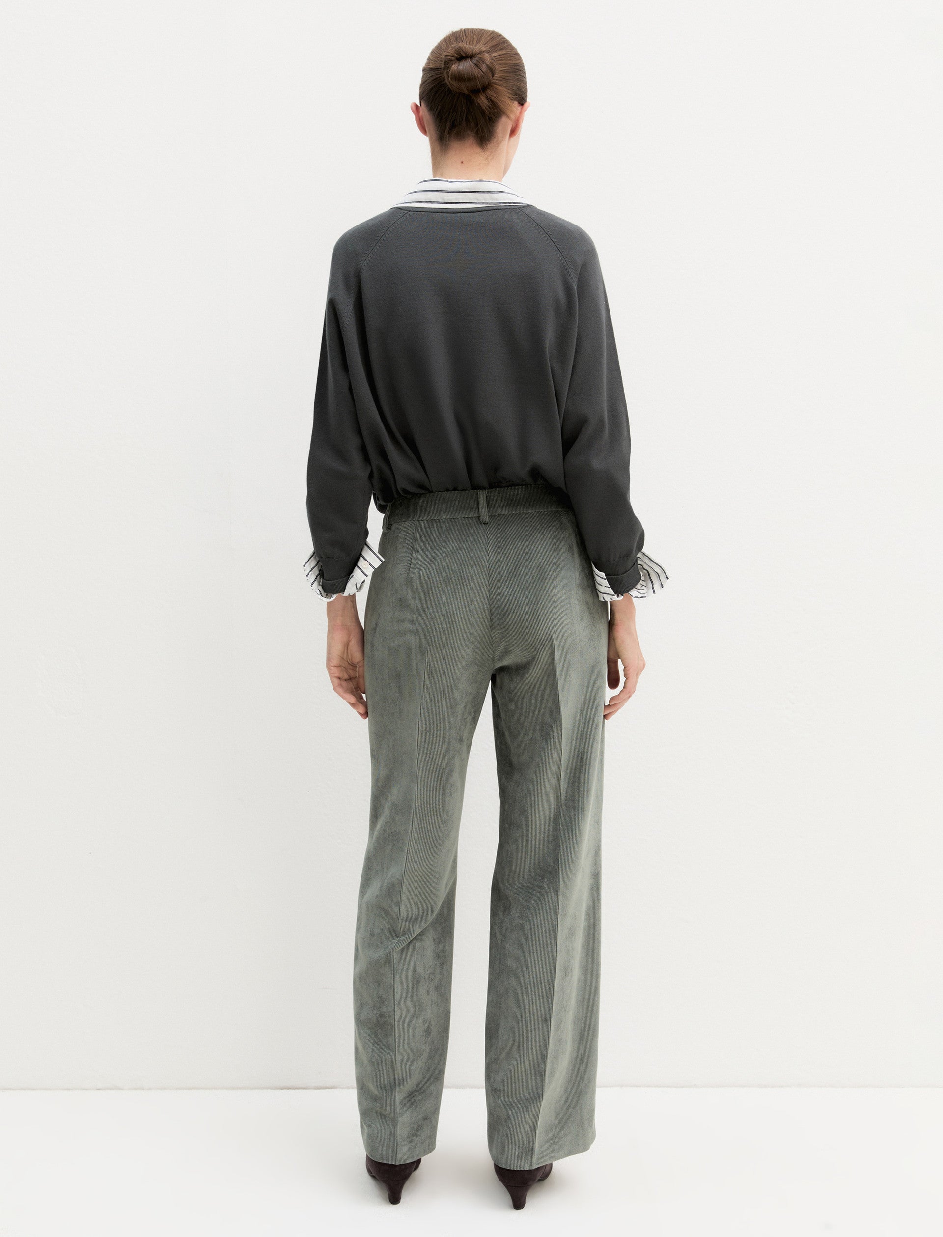 Emme Marella EMMDRAGHI - Pantalone in velluto a coste stretch - Vista 8