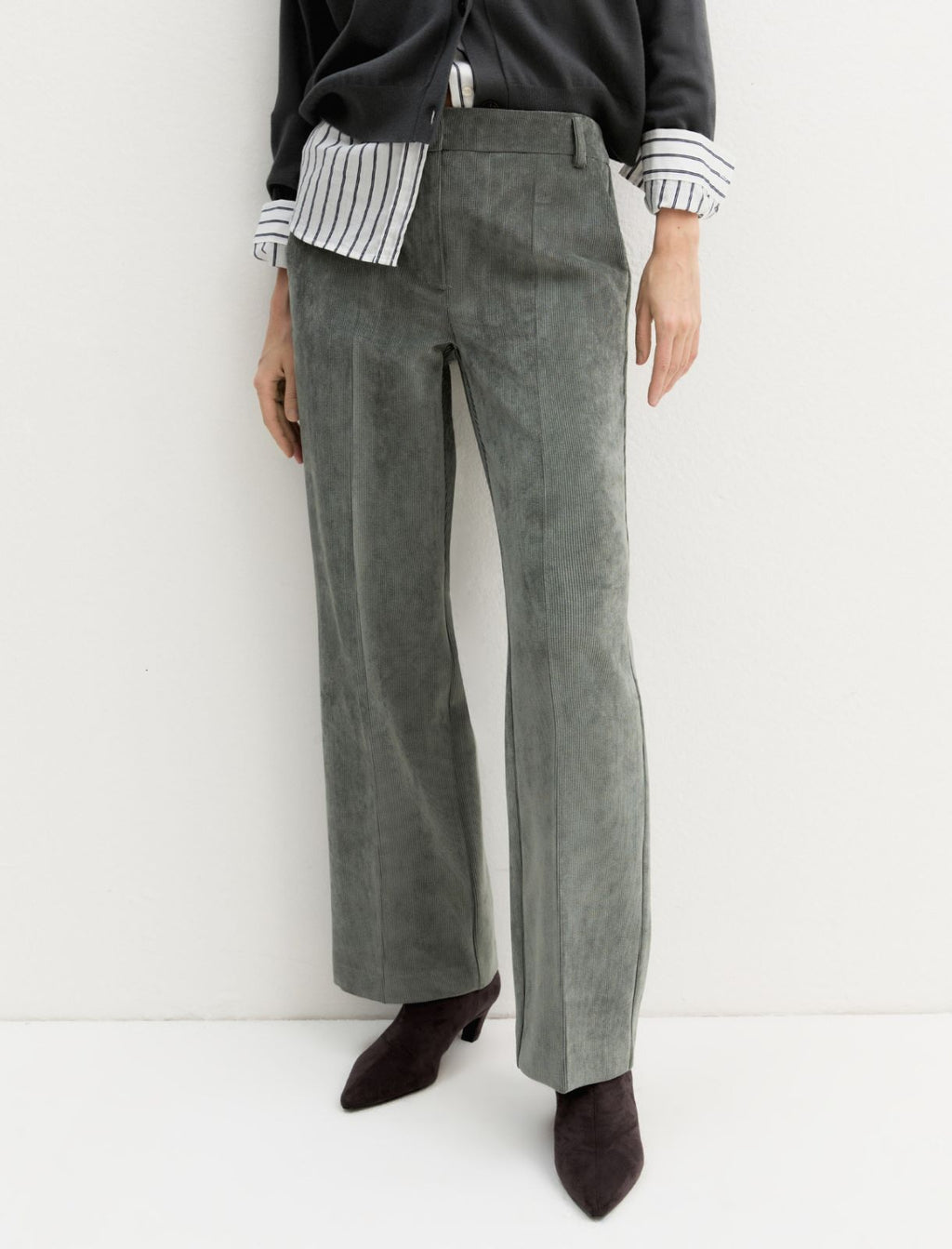 Emme Marella EMMDRAGHI - Pantalone in velluto a coste stretch - Vista 3