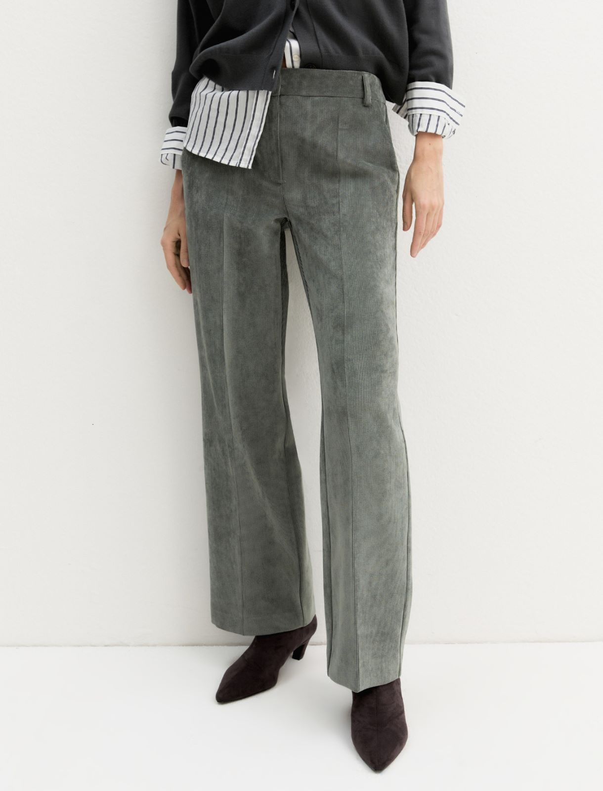 Emme Marella EMMDRAGHI - Pantalone in velluto a coste stretch - Vista 3