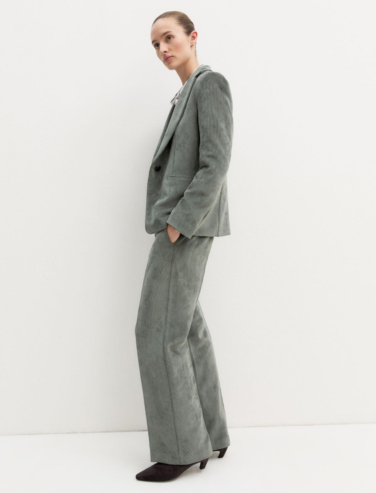 Emme Marella EMMDRAGHI - Pantalone in velluto a coste stretch - Vista 5