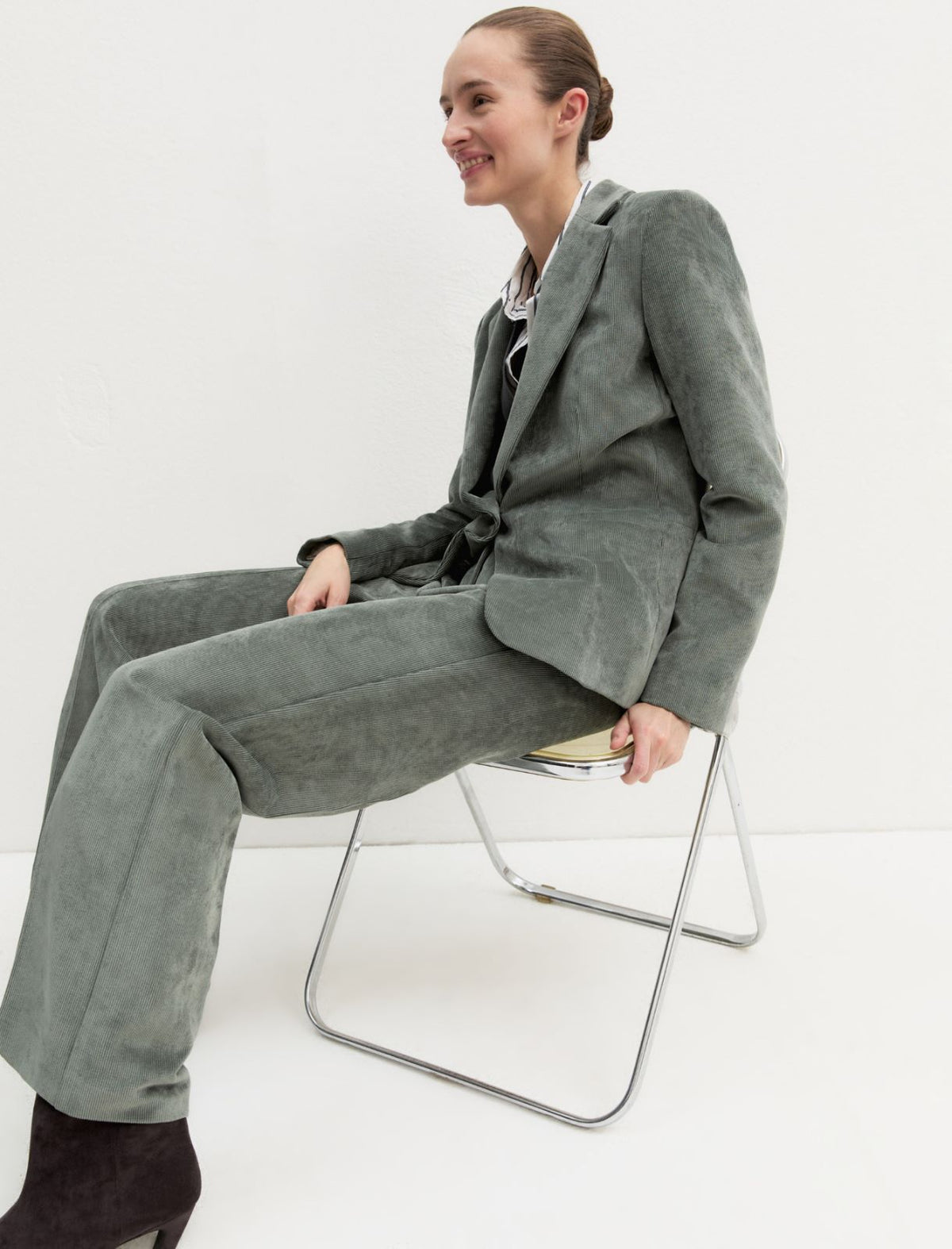 Emme Marella EMMDRAGHI - Pantalone in velluto a coste stretch - Vista 6