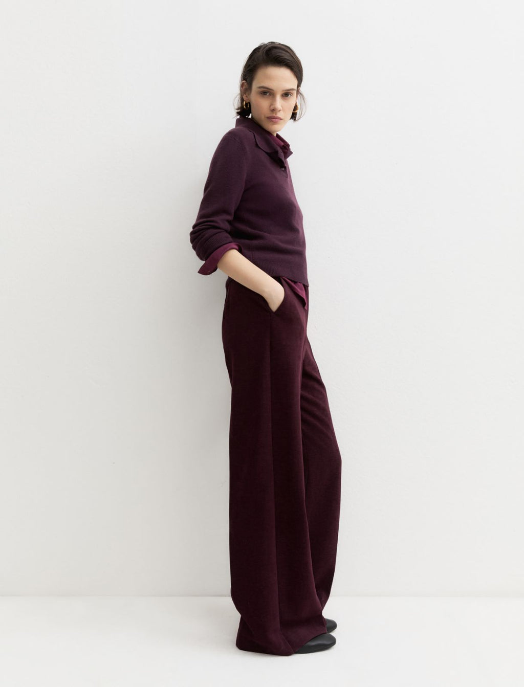 Emme Marella EMMEGIZIO2 - Pantalone a vita alta in ciniglia stretch - Vista 4