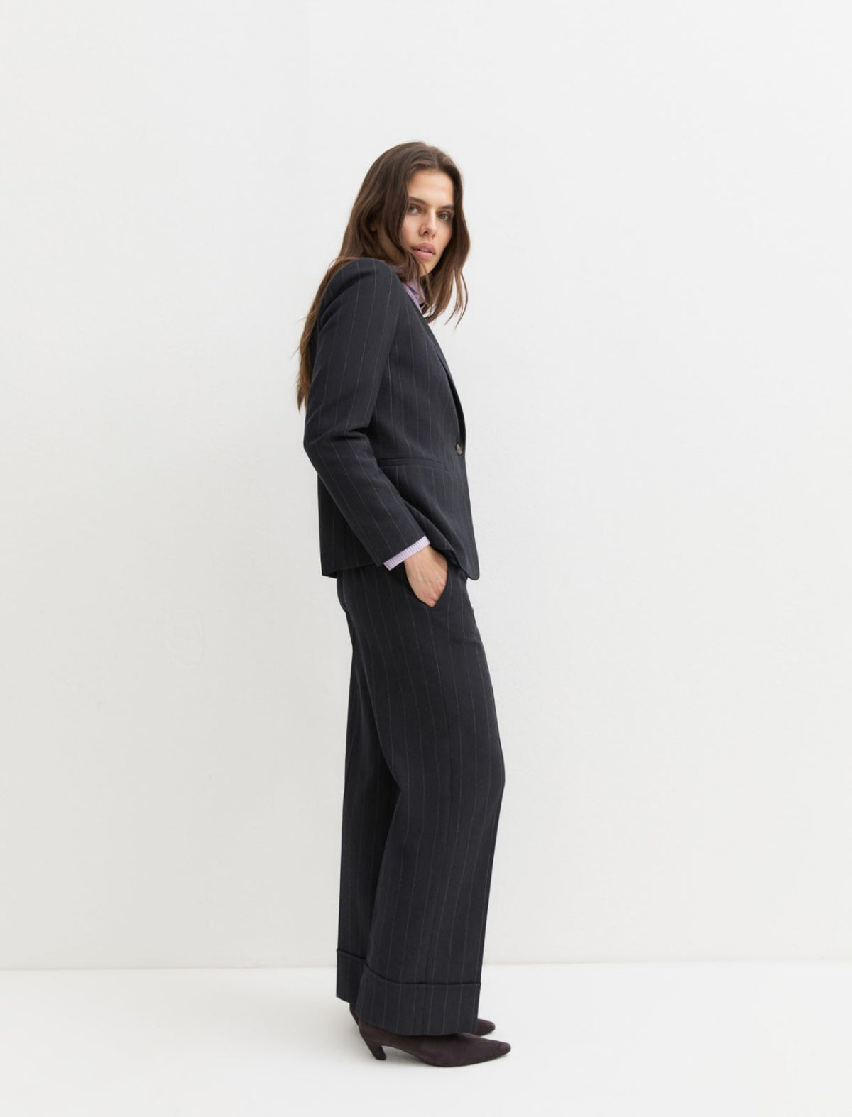 Emme Marella EMMPENTOLA2 - Pantalone dritto in gabardina stretch - Vista 4