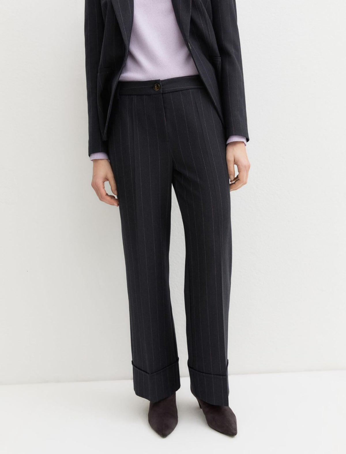 Emme Marella EMMPENTOLA2 - Pantalone dritto in gabardina stretch - Vista 5