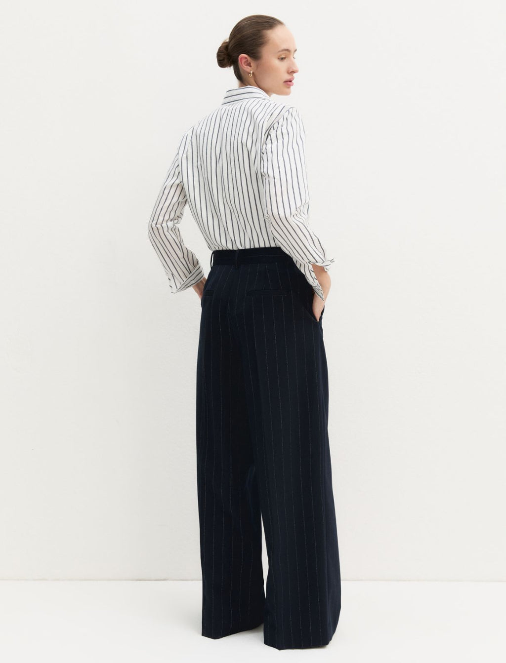Emme Marella EMMBAFFO2 - Pantalone in gessato lamé - Vista 2