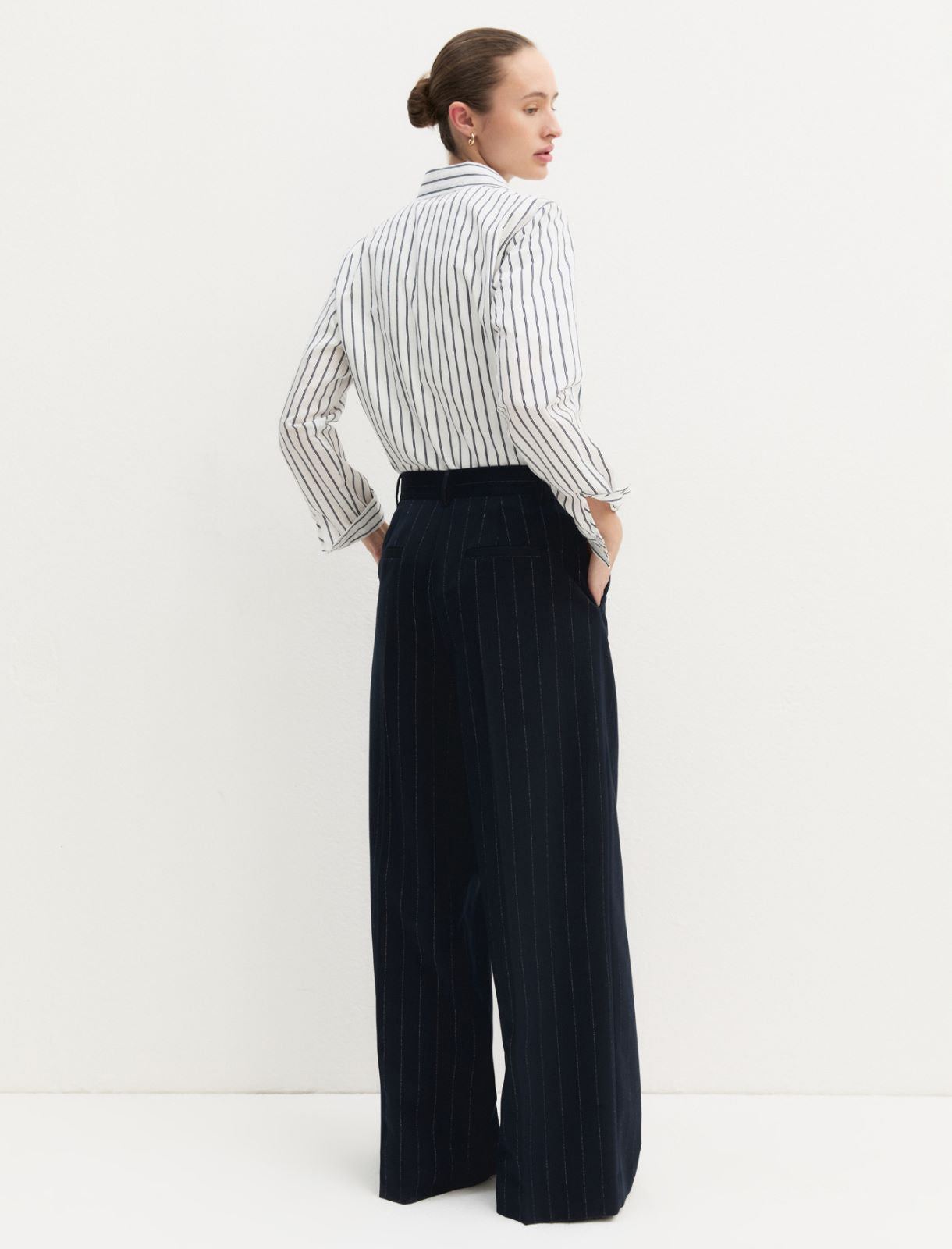 Emme Marella EMMBAFFO2 - Pantalone in gessato lamé - Vista 2