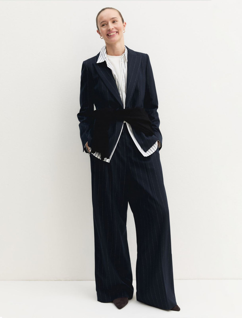 Emme Marella EMMBAFFO2 - Pantalone in gessato lamé - Vista 5