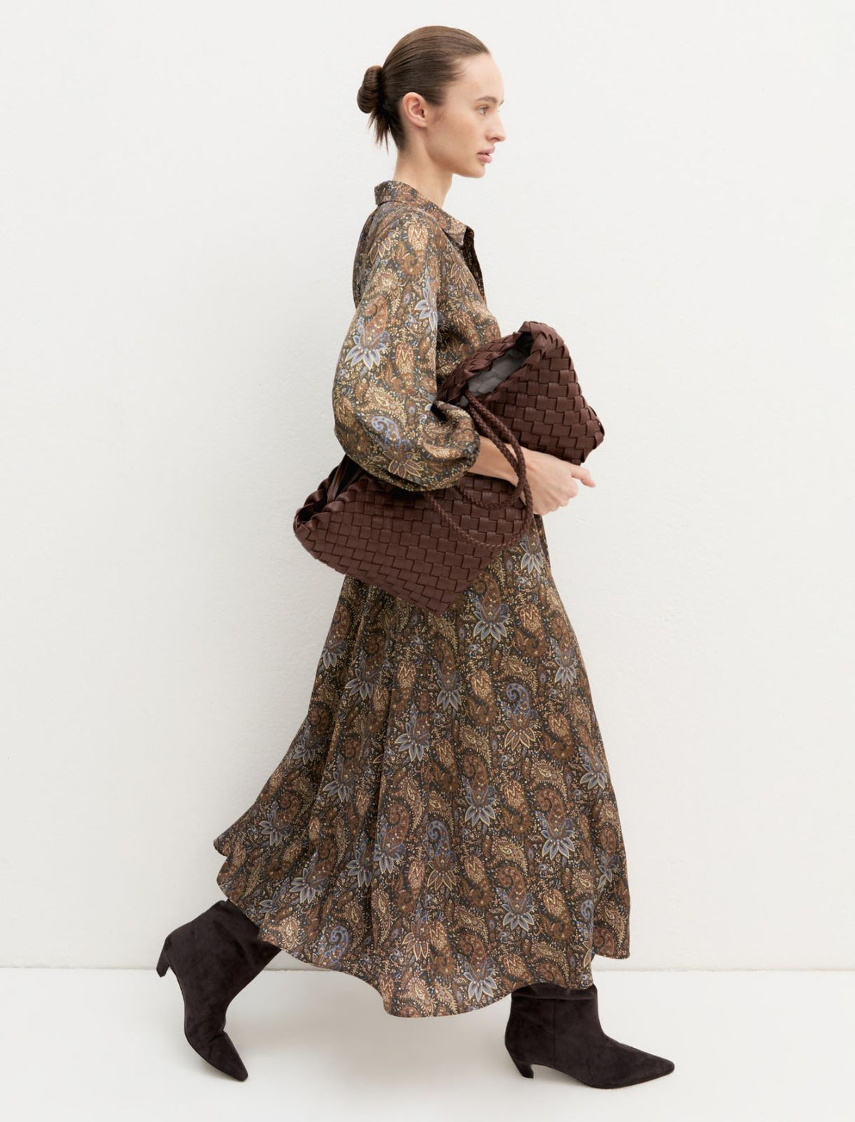 Emme Marella EMMPASSO - Chemisier lungo in twill stampato - Vista 3