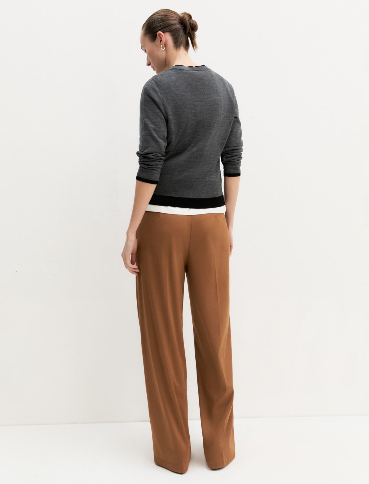 Emme Marella EMMPALATO - Pantalone dritto in jersey stretch - Vista 2