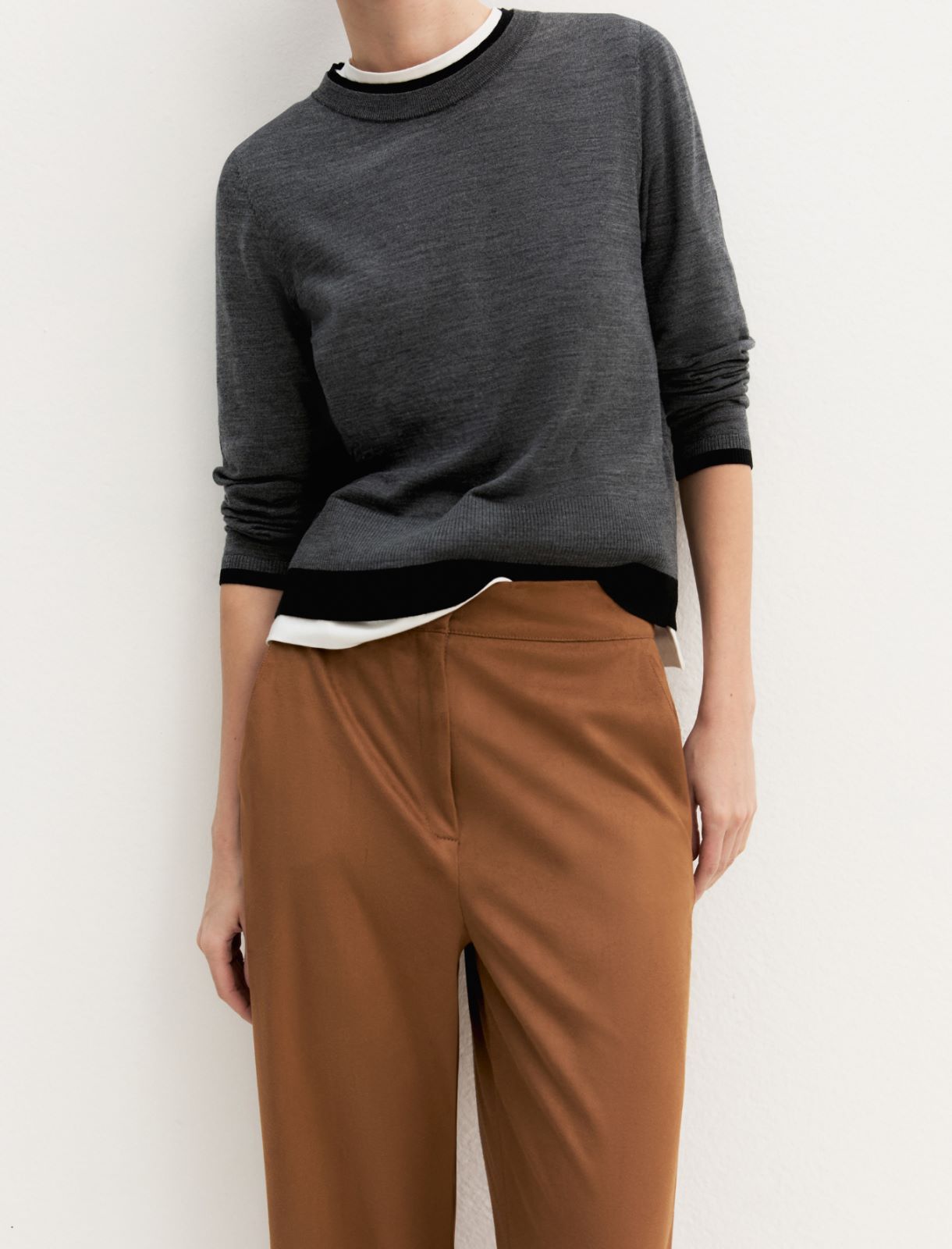 Emme Marella EMMPALATO - Pantalone dritto in jersey stretch - Vista 3
