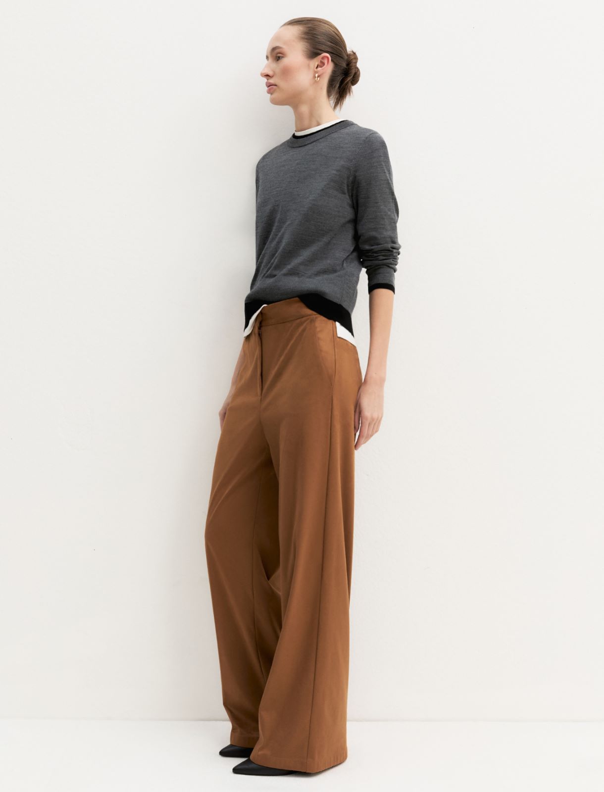 Emme Marella EMMPALATO - Pantalone dritto in jersey stretch - Vista 4