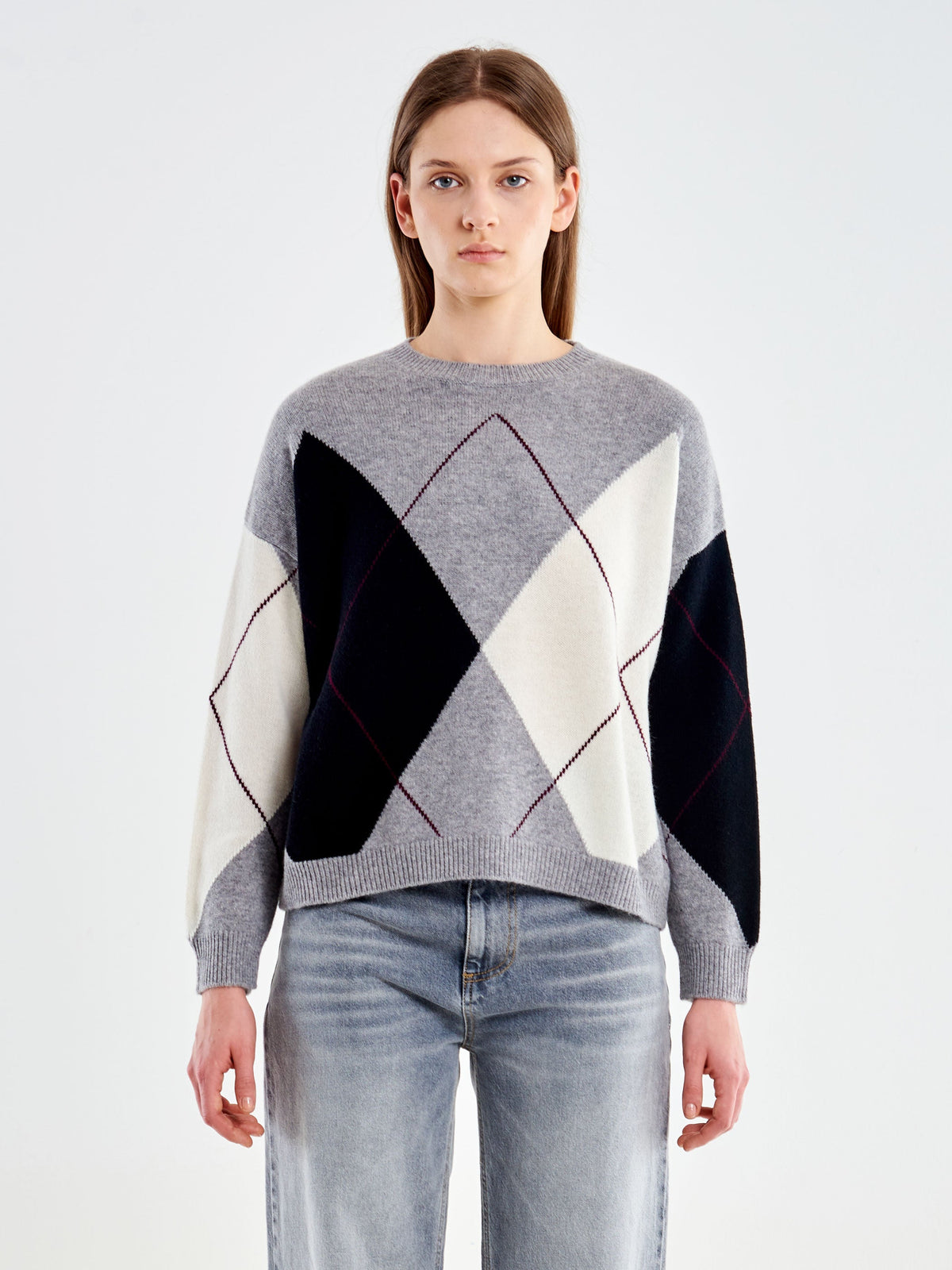 Vicolo 7AC7056 - Pull Girocollo con Rombi